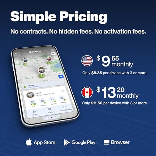 Bouncie GPS Tracker for Vehicles with Real-Time Location, Route History, Speed Monitoring, Geo-Fence & Accident Notifications - for Fleets & Family - Cancel Anytime 5