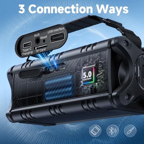 W-KING Bluetooth Speaker, 90W Max Portable Outdoor Speaker Loud, IPX6 Waterproof/50W Deep Bass Subwoofer/40H/EQ/Dual Pairing/TF/AUX, Large Boombox Speakers Bluetooth Wireless for Party/Beach/Jobside 8