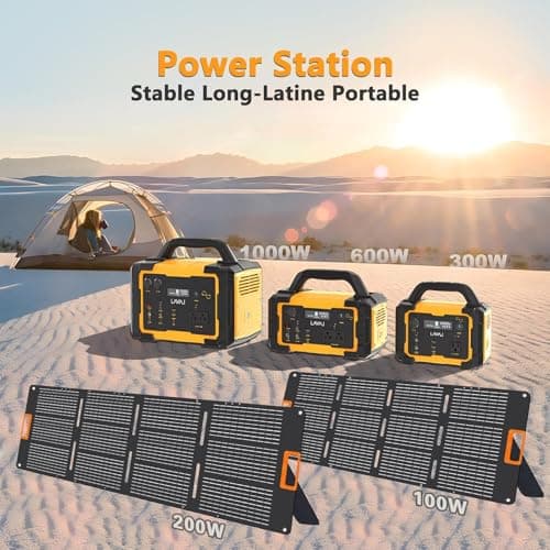 1000W Portable Power Station, 1075Wh Backup Lithium Battery, 120V/1000W AC Outlet, Solar Generator for Home, RV, Outdoor, Camping and Emergencies Use 7