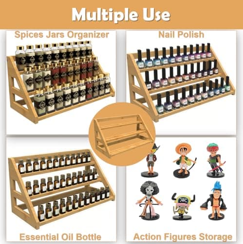 Rasydyn Spice Rack - Bamboo Spice Rack Organizer for Cabinet Countertop 7