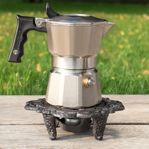 6.1 Inches Cast Iron Teapot Warmer Dish Cups Trivet,Flower-Shaped Design with Tealight Holder - Heavy Duty & Decorative Candle Holder Stands for Heat Food Coffee Milk or Tea 6