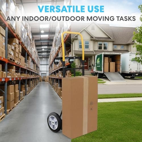 Simpli-Magic 2 in 1 Convertible Hand Truck and Dolly, 800LBS – Heavy-Duty Moving Dolly Cart with 10" Flat Free Rubber Wheels & Handle 5