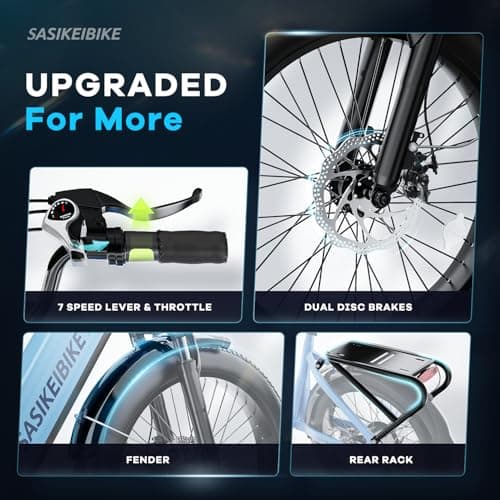 SASIKEIBIKE Electric Bike for Adults-Blue 6