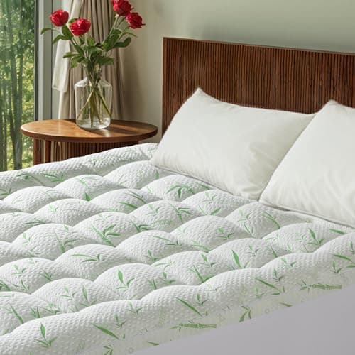 LUNESTRY 2 Inch Mattress Topper,Cooling Pillow Top Matress Topper for Back Pain Relieve,Fuffy Mattress Cover (60"x82")