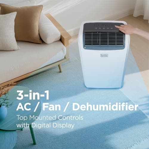 BLACK+DECKER Smart Portable Air Conditioner, 12,000 BTU for Rooms up to 550 Sq. Ft., Smart Portable AC with Follow Me Remote and Window Kit, BPACT12WT, White 5