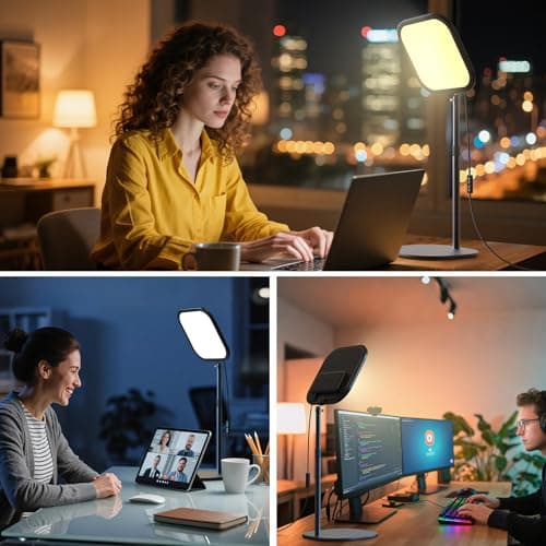 ALTSON 10in Zoom Lighting for Computer, Full-Screen LED Video Conference Light, Desk Ring Light with Stand and Phone Holder for Video Call, Webcam, Home Office, Podcast, Online Meeting, Live Streaming 6