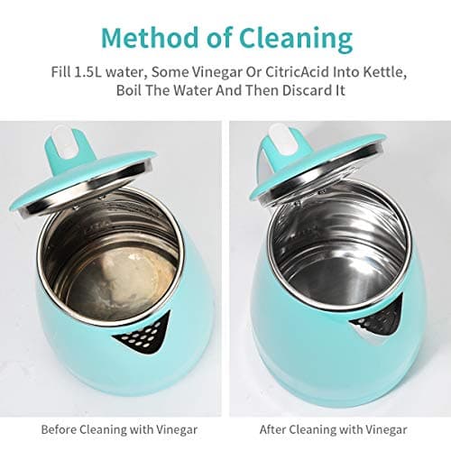 Electric Kettle(BPA Free), Double Wall Water Boiler Heater, Stainless Steel Interior, Cool Touch Coffee Pot & Tea Kettle, Auto Shut-Off and Boil-Dry Protection, 1.5L, 2 Year Warranty 7