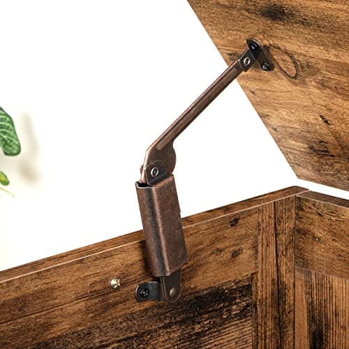 HOOBRO Storage Bench, 43.3” Retro Wooden Storage Chest with U-Shaped Cut-Out Pull, Safety Hinge, Supports 220 lb and Easy Assembly for Toy Box Organizer (Rustic Brown) BF772CW01 9