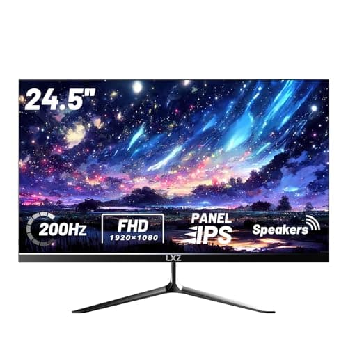 LXZ Gaming Monitor 24.5 inch, 200hz Monitor FHD 1080P Frameless IPS Display with Eye Care, DP/HDMI, Wall Mount Compatible - Black 6