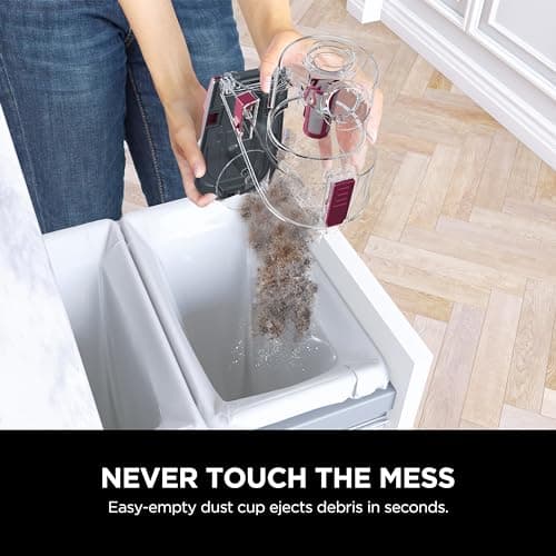 Shark HV371 Rocket Pro DLX Corded Stick, Removable Hand Vacuum, Advanced Swivel Steering, XL Cup, Crevice Tool, Upholstery Tool & Anti-Allergen Dust Brush, Fuchsia, Capacity 7