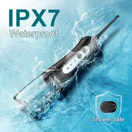 Cordless Water Flosser for Teeth & Gums – Nicefeel 300ml Portable Oral Irrigator, 3 Modes, Fast Charge, IPX7 Waterproof – Home & Travel Dental Care, Tonsil Stones Cleaner 8