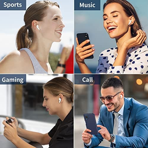 Wireless Earbuds for iPhone 17 16 16e 15 Pro Max, Bluetooth 5.3 Ear Buds True Wireless Headphones Noise Canceling In Ear Earphones, Sweat Resistant,HD Mic,Deep Bass for Samsung S26 S25 S24 S23/Pixel 9 8