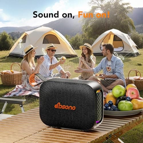 Portable Bluetooth Speaker Waterproof Gift: IPX5 HD Sound Up to 24H Playtime, TWS Pairing, Wireless Speakers with Lights, Travel Essentials Valentines Birthday Gifts for Men Women Boys Girls-Black 8
