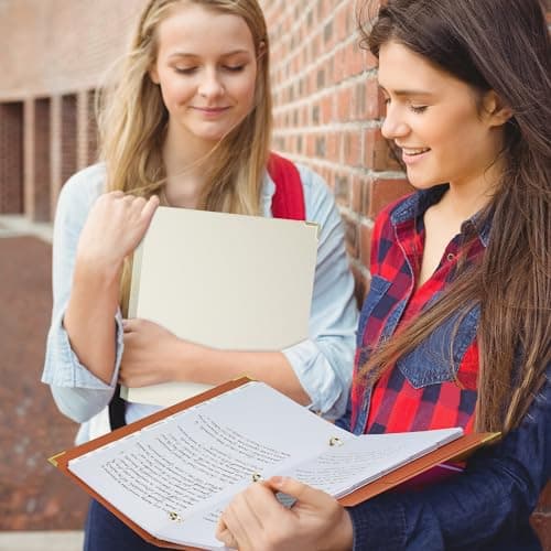 Aesthetic 3 Ring Binder Set of 2 - Sturdy 1 Inch Binder Fits Letter Sized Paper - A Cute Holder for Women or Men with Pocket Easily Organizes Your Paperwork for School, Office or Work 8