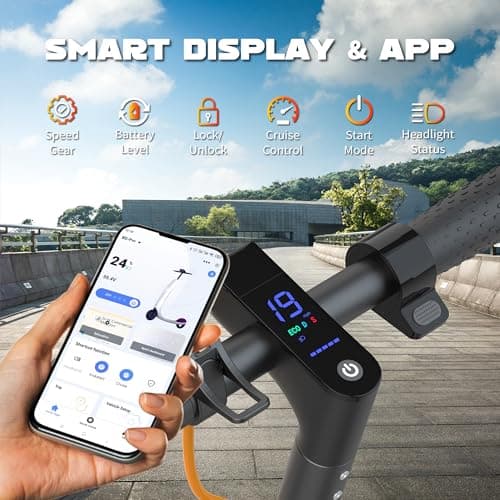 VOLPAM Electric Scooter for Adults, Max Speed 19/10MPH, Up to 28/21/16/10 Miles Range, 350/250W Motor Adult E-Scooter, Foldable Scooter with Dual Braking, Smart APP 7