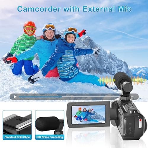 Weochi Video Camera Camcorder Ultra HD 4K 48MP Digital Cameras Recorder for YouTube TikTok 3 Inch 270 Degree Rotation Screen 18X Zoom Vlogging Camcorders for Kids,Teens,Students,Beginners,Elders 5