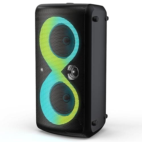 Monster Cycle Plus Bluetooth Speaker, 380W High Power Portable Party Speaker with 7 Lighting Effects, 108dB Loud Stereo Sound, 24H Playtime, Speakers with Subwoofer for Outdoor, Party