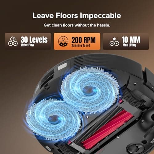 roborock Qrevo Master Robot Vacuum and Mop Combo, 10,000Pa Suction, FlexiArm Design Side Brush & Mop, Auto Mop Washing & Drying, Self-Emptying&Refilling, Dock Self-Cleaning, Obstacle Avoidance, Black 5