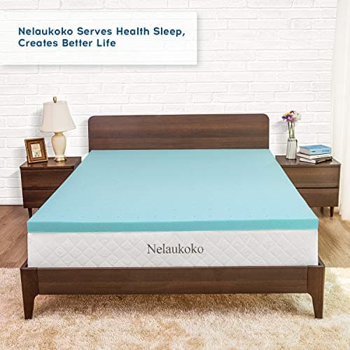 Nelaukoko 2 Inch Memory Foam Twin XL Mattress Topper Bed Topper for College Dorm, Gel Soft Foam Mattress Pad, 2 Inch Mattress Topper Ventilated and Breathable – CertiPUR 8