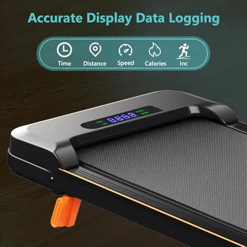 Walking Pad with Incline, Under Desk Treadmill for Home Office, 2.5HP Portable Treadmills with Panel & Remote Control, 4 in 1 Walking Running Machine Manual Incline, Compact Treadmill 265LB Capacity 7