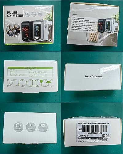 Pulse Oximeter Fingertip - HOLFENRY Oxygen Monitor Fingertip Mini SpO2 Pulse Oximeter Oxygen Saturation Monitor for SpO2/Heart Rate/PI Pulse Ox 7