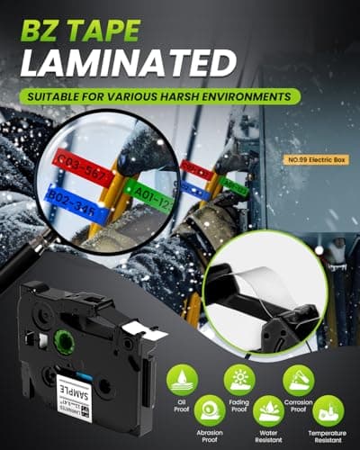 Vixic Label Maker Machine, H1100 Label Makers with Backlit Screen, Portable Label Maker Waterproof-Labels Handheld Labeler with Keyboard, Industrial Labeling Machine for Cable Wire Network 6