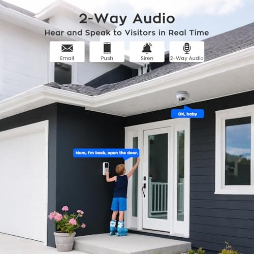 xmartO [2-Pack AI Tracking Ceiling CAM 2K HD Metal Dome PTZ Wireless Security Camera with Automatic Tracking, 2-Way Audio and Night Vision (Standalone WiFi Camera, NOT add-on CAM to NVR) 7