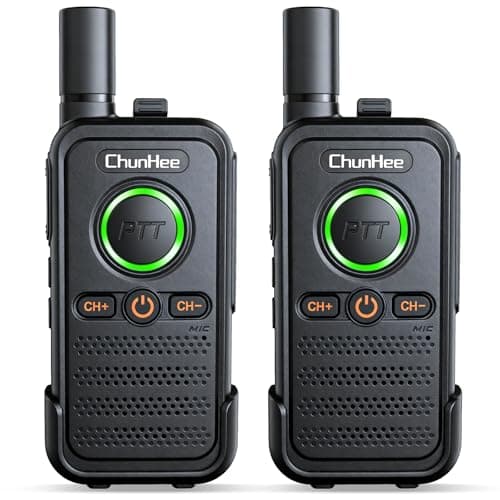 Wireless Home Security Intercom System with VOX Hands-Free & SOS Alarm, 1.5 Mile Long Range 2-Way Intercom, Large PTT Buttons, Portable Intercom for Elderly, Caregivers, House & Business (2 Pack)