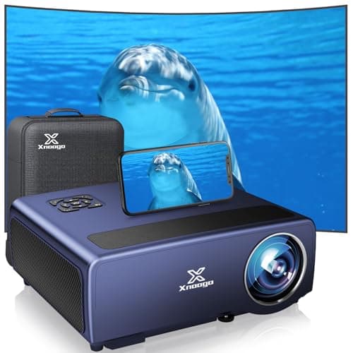 [ 2000 ANSI Auto Focus ] 4K Full HD Projector with WiFi and Bluetooth,XNoogo Outdoor Home Theater Projector,Auto 6D Keystone,50%Zoom,Support ARC,PPT,4K Movie Projector for TV Sticks/smartphones/USB/PC