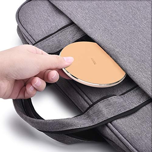 TOZO Ultra-Thin Portable Wireless Charger 15W Max Fast Wireless Charging Pad Compatible with iPhone 17/16 Plus/16 Pro Max /15/14/13/SE, Samsung Galaxy S24/S23/S22 Series (No AC Adapter), Champagne 7