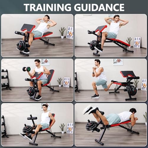 OPPSDECOR 800LBS Adjustable Weight Bench, Workout Bench for Home Gym, Weight Bench with Leg Extension and Leg Curl, Preacher Curl Bench, Gym Bench Exercise Bench 6
