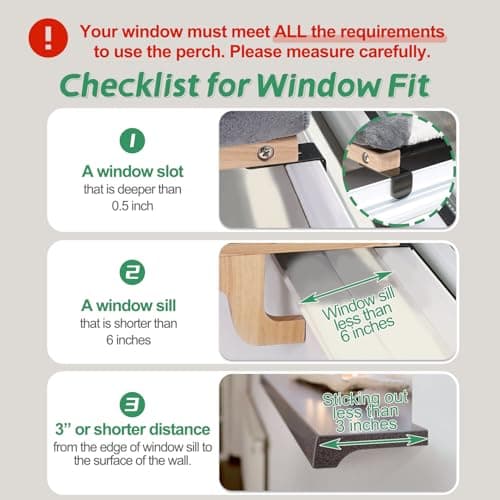 Zakkart SnugCloud Cat Window Perch with 4-Sided Bolster - Orthopedic Cat Hammock for Window Sill - Solid Hardwood & Metal Frame - Window Seat for Pets (Natural Color Wood w/White Bed, Medium) 7