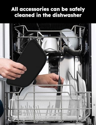 Nuwave Brio Air Fryer Oven, 15.5Qt X-Large Family Size, SS Rotisserie Basket &-Skewer Kit, Powerful 1800W, 50F-425F Temp Controls, Integrated Smart Thermometer 5