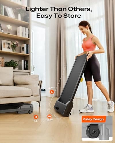 Walking Pad with 9% Incline, Compact Under Desk Treadmill for Home, 2.5HP Powerful 3 in 1 Portable Treadmill with Remote Control, Walking Pad for Home and Office 5