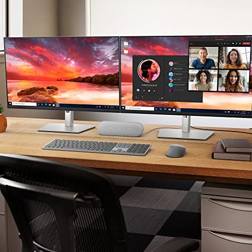 Dell SP3022 USB Computer Speaker for PC, Laptop, Monitor, Business Conference-Mini Soundbar Speakerphone, AI Noise Echo Cancellation, Full Duplex Audio, 2 x 1.8W, MS-Teams Certified - Platinum Silver 5