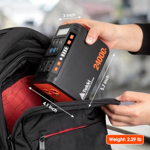 Takki 88.8Wh Portable Power Station Lithium Battery Small Generator Power Bank with 110V AC Outlet Battery Backup for Camping Home Use Emergency(Solar Panel Optional) 6