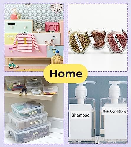 Vixic Label Maker Machine with Tapes, D210S Portable Label Maker, Label Machine with USB-C to Stay Powered, Labeler Features Chain Print to Reduce Label Wastes for Home Kids Items Office Organization 6