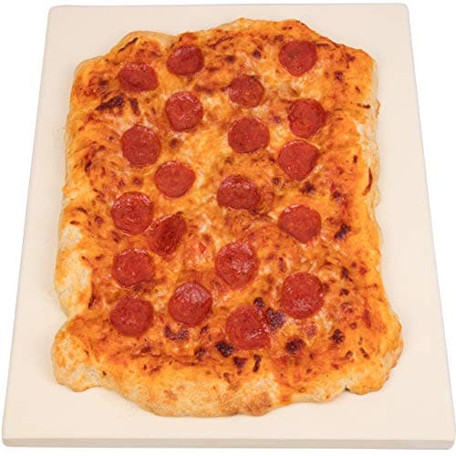 CucinaPro Pizza Stone for Oven, Grill or BBQ- Extra Thick 5/8" Cordierite Rectangular Baking Stone for Better Cooking- 16" x 14" Pan- Holds High Temp For Crispy Crust- Kitchen Tool Essential Must Have 7