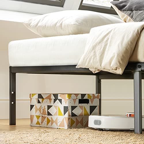 Best Price Mattress 14 Inch Metal Platform Beds w/Heavy Duty Steel Slat Mattress Foundation (No Box Spring Needed), Black 5