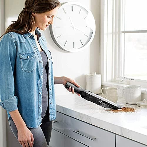 Shark WV201 WANDVAC Handheld Vacuum Lightweight at 1.4 Pounds with Powerful Suction, Charging Dock, Single Touch Empty and Detachable Dust Cup (WV201BLK Black) (Renewed) 8