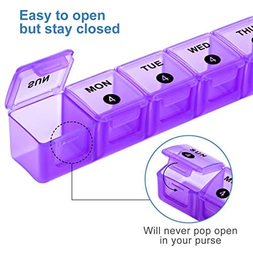 DANYING XL Monthly Pill Organizer 1 Time a Day with Dust-Proof Case, Extra Large 4 Weeks Pill Box Once a Day, 28 Days Pill Container 1 Per Day, Weekly Vitamin Case, Daily Medicine Organizer 4