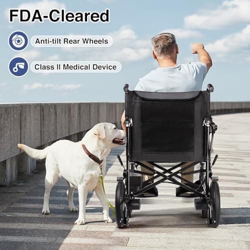 Zurcheel SLF30 Electric Wheelchairs for Adults, Foldable Durable Motorized Wheelchair with 19 Inch Seat and Supports Up to 300 lbs Airline Approved(40 Lbs, Grey) 6