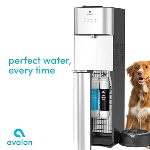Avalon Self Cleaning Bottleless Water Cooler Water Dispenser with Pet Bowl- 2 Temperature Settings - Hot & Cold, Durable Stainless Steel, NSF Certified Filtration- UL Listed 5