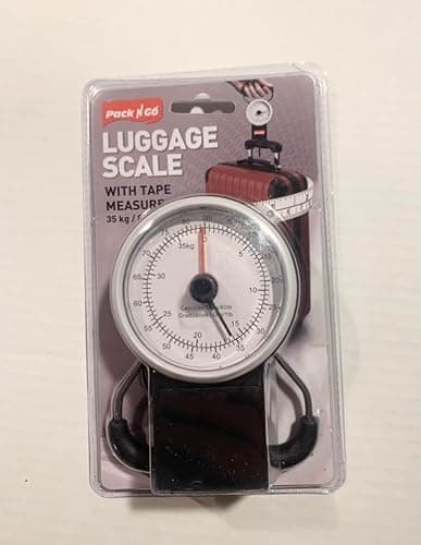 35kg 80lb Travel Luggage Scale Suitcase Fishing Compact Weighing 1M Tape Measure Portable Handheld Suitcase Weight Scale for Travel, Baggage, Fishing, or Home Use