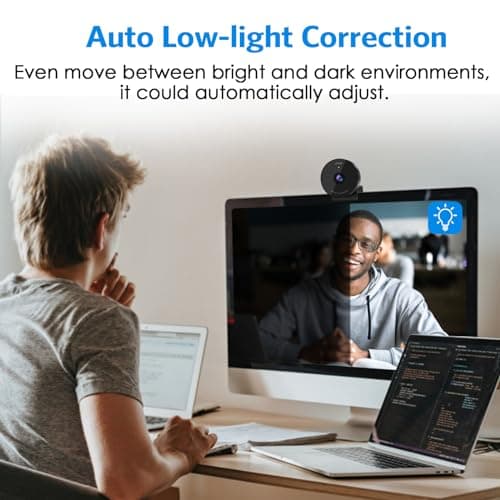EMEET C950 1080P Webcam - USB Webcam with Microphone & Physical Privacy Cover, Auto Light Correction, Fixed Focus, USB Plug & Play, Ultra Web Cam w/ 70°View for Meeting/Online Classes/Zoom/YouTube 7