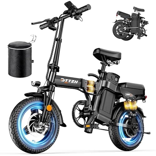 DTTZH A12S Electric Bike Foldable for Adults, 2000W Folding Ebike 40MPH, 52V 25Ah Adult Electric Bicycles, 80 Mlies Long Range E Bike, UL2849 Certified (Black)