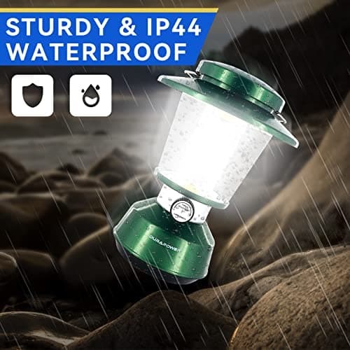 Durapower Rechargeable Camping Lantern,2800 Lumen Super Bright LED Camping Lantern, 5400 mAh Power Bank, IP44 Waterproof, 20 Hours, Portable Lantern for Hurricane, Power Outages 5