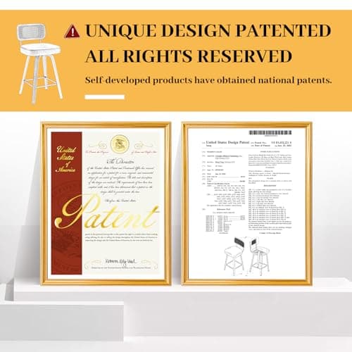 Bekrvio Swivel Counter Height Bar Stools Set of 4, 26" Upholstered Faux Leather Barstools with Back and Bent Wood Legs, Mid Century Modern Bar Chair Island Stool for Kitchen Counter, Cream White 7