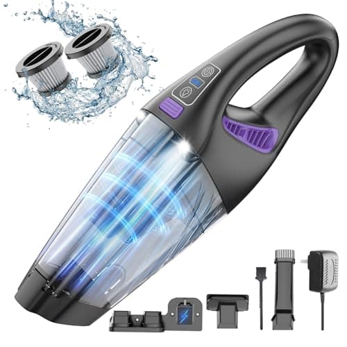 MYUAKO Handheld Car Vacuum Cordless, 18000Pa 160W Car Vacuum Cleaner with LED Screen,30Min Powerful Hand Held Vacuum Cordless Portable Vacuum Cleaner for Home