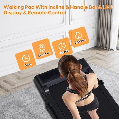 Walking Pad Treadmill with Incline and Handle Bar273 5
